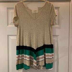 Anthropologie flowy stripe shirt